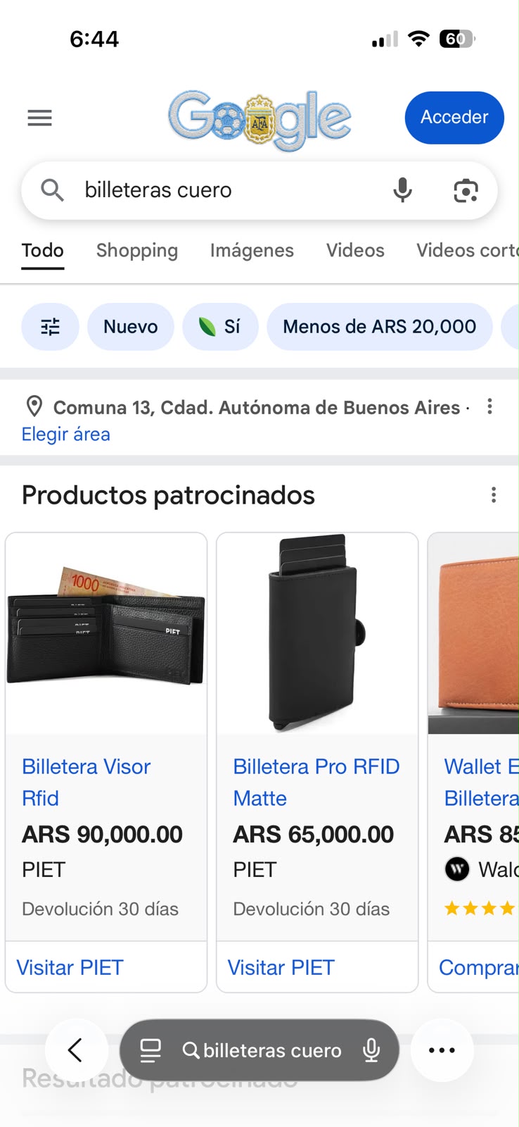 Pieza de Google Ads para PIET